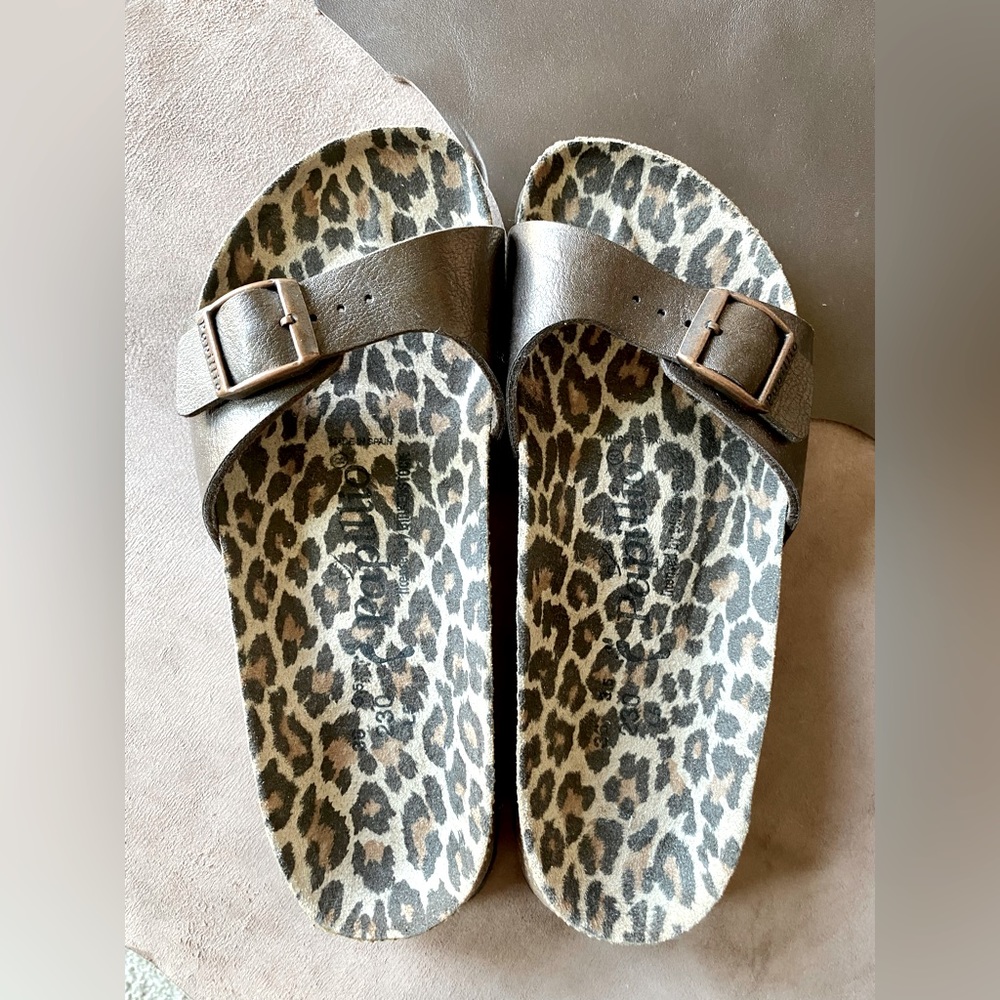 Birkenstock Papillio Bronze 7 New Soft Animal Print Footbed.
